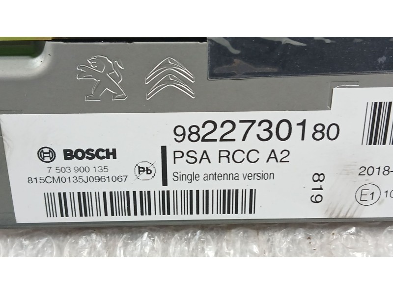 Recambio de sistema audio / radio para peugeot 2008 i (cu_) 1.6 bluehdi 100 referencia OEM IAM   