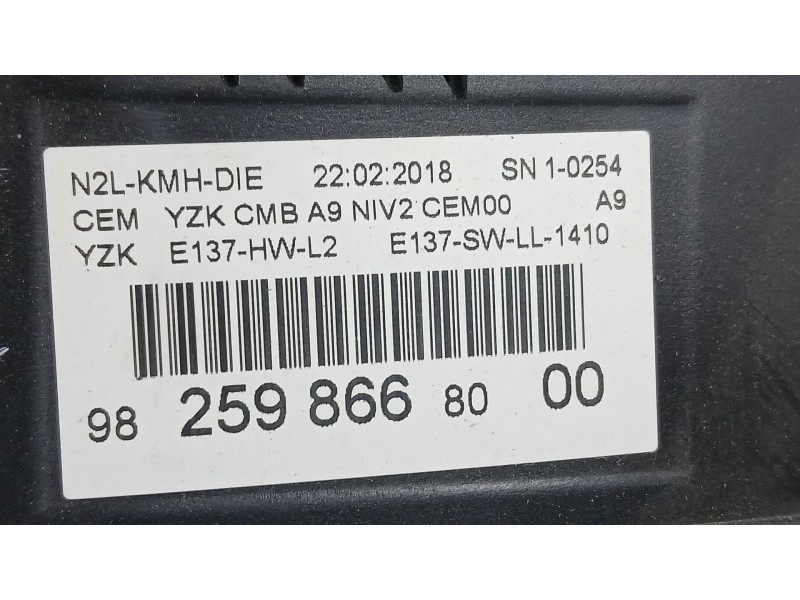 Recambio de cuadro instrumentos para peugeot 2008 i (cu_) 1.6 bluehdi 100 referencia OEM IAM 9805408780  