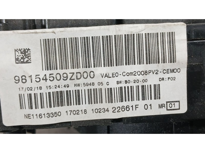 Recambio de mando luces y limpia para peugeot 2008 i (cu_) 1.6 bluehdi 100 referencia OEM IAM 98154507ZD  