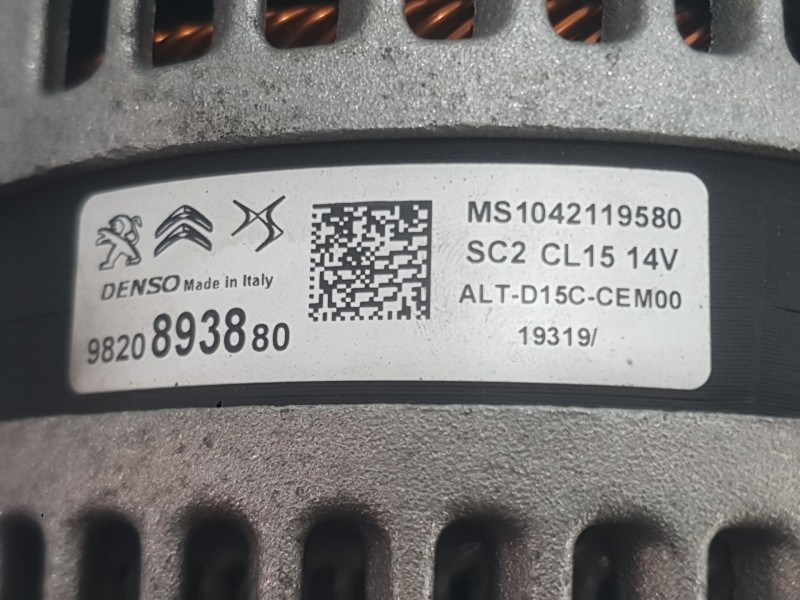 Recambio de alternador para citroën c5 aircross (ac_, aj_, ar_, a4_) 1.2 puretech 130 (arhnsj) referencia OEM IAM 9826573480  