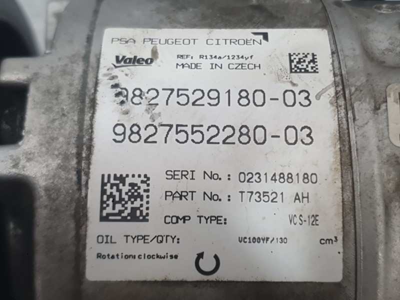 Recambio de compresor aire acondicionado para citroën c5 aircross (ac_, aj_, ar_, a4_) 1.2 puretech 130 (arhnsj) referencia OEM 