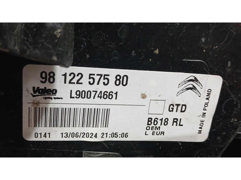 Recambio de piloto trasero izquierdo para citroën c3 iii (sx) 1.5 bluehdi 100 (sxyhyp, sxyhtu) referencia OEM IAM 9812257580  