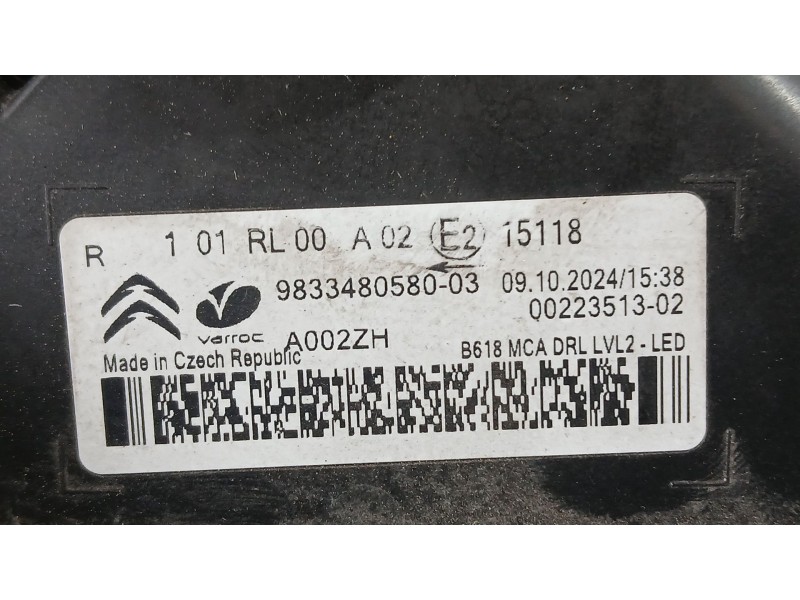 Recambio de piloto delantero derecho para citroën c3 iii (sx) 1.5 bluehdi 100 (sxyhyp, sxyhtu) referencia OEM IAM   