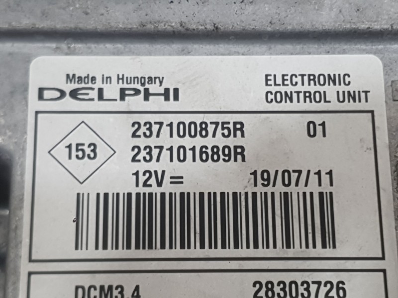 Recambio de centralita motor uce para nissan note (e12) 1.5 dci referencia OEM IAM 237101U60C  