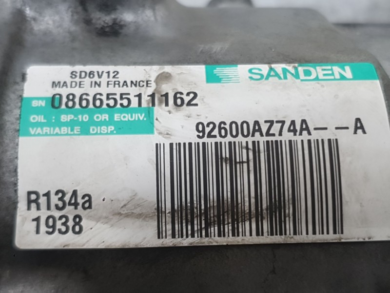 Recambio de compresor aire acondicionado para nissan note (e12) 1.5 dci referencia OEM IAM 92610AZ74A  