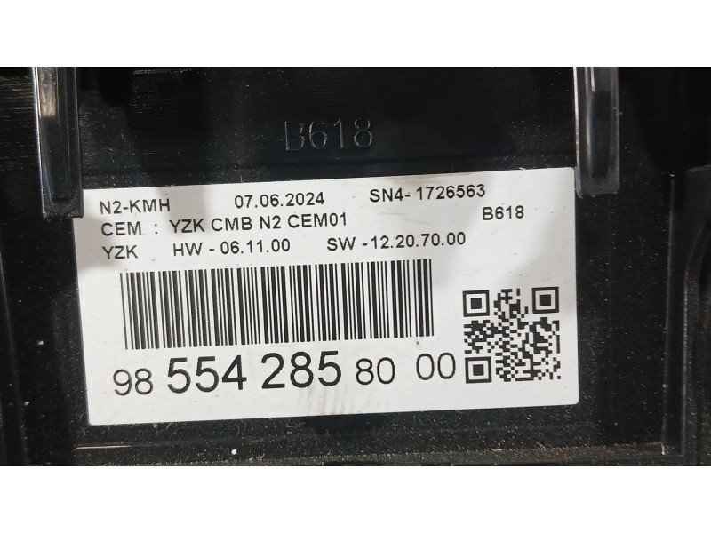 Recambio de cuadro instrumentos para citroën c3 iii (sx) 1.5 bluehdi 100 (sxyhyp, sxyhtu) referencia OEM IAM 9855428580  