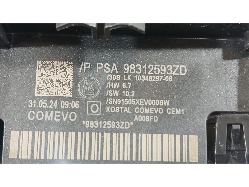 Recambio de mando luces y limpia para citroën c3 iii (sx) 1.5 bluehdi 100 (sxyhyp, sxyhtu) referencia OEM IAM 98312593ZD  