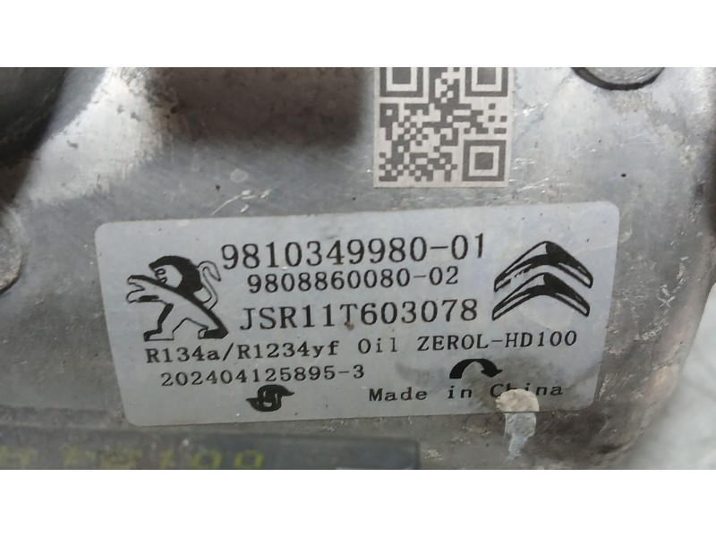 Recambio de compresor aire acondicionado para citroën c3 iii (sx) 1.5 bluehdi 100 (sxyhyp, sxyhtu) referencia OEM IAM 9830148880