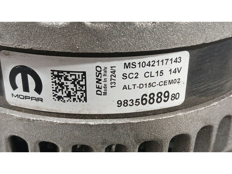 Recambio de alternador para citroën c3 iii (sx) 1.5 bluehdi 100 (sxyhyp, sxyhtu) referencia OEM IAM 9835688980 1675454280 