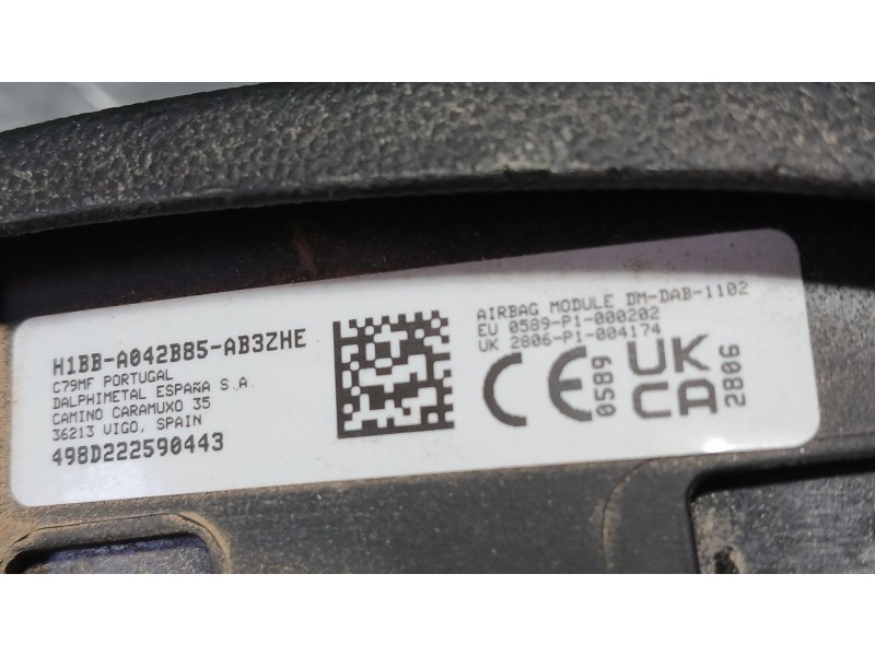 Recambio de kit airbag para ford fiesta vii (hj, hf) 1.0 ecoboost referencia OEM IAM 2471221 C/ SALPICADERO Y SIN PRETENSORES 