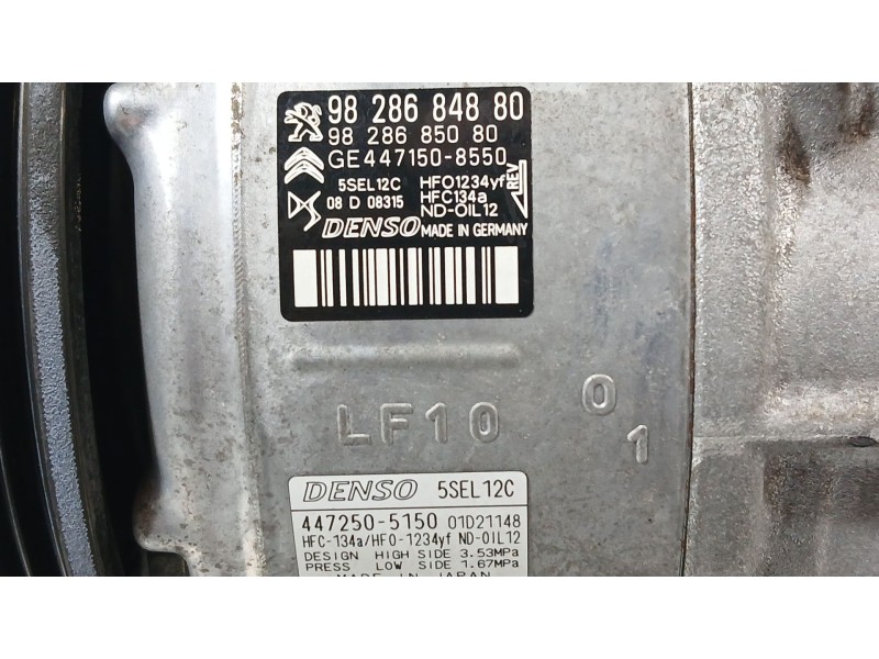 Recambio de compresor aire acondicionado para peugeot 2008 ii (ud_, us_, uy_, uj_, ur_, uc_) 1.2 puretech 100 referencia OEM IAM