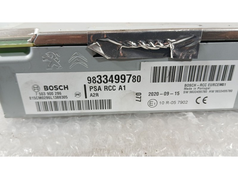 Recambio de sistema audio / radio para peugeot 2008 ii (ud_, us_, uy_, uj_, ur_, uc_) 1.2 puretech 100 referencia OEM IAM   