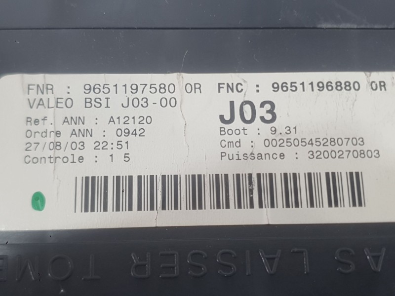 Recambio de caja reles / fusibles para peugeot 307 sw (3h) 2.0 hdi 110 referencia OEM IAM  BSI 