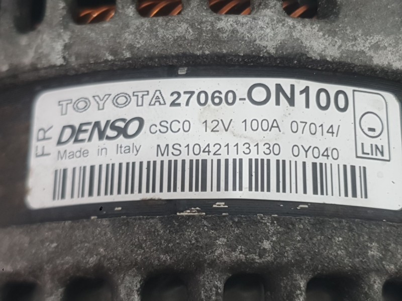 Recambio de alternador para toyota auris (_e18_) 1.4 d-4d (nde180_) referencia OEM IAM 270600N100  