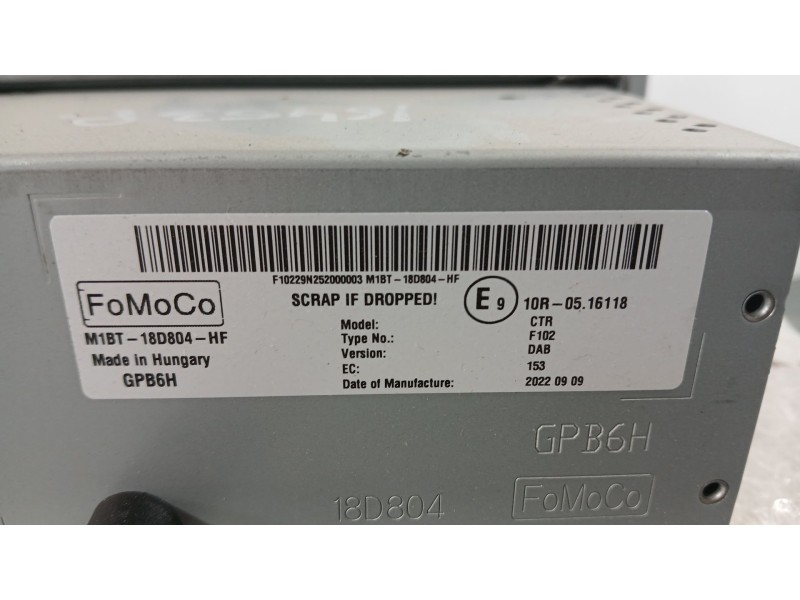 Recambio de sistema audio / radio para ford fiesta vii (hj, hf) 1.0 ecoboost referencia OEM IAM   