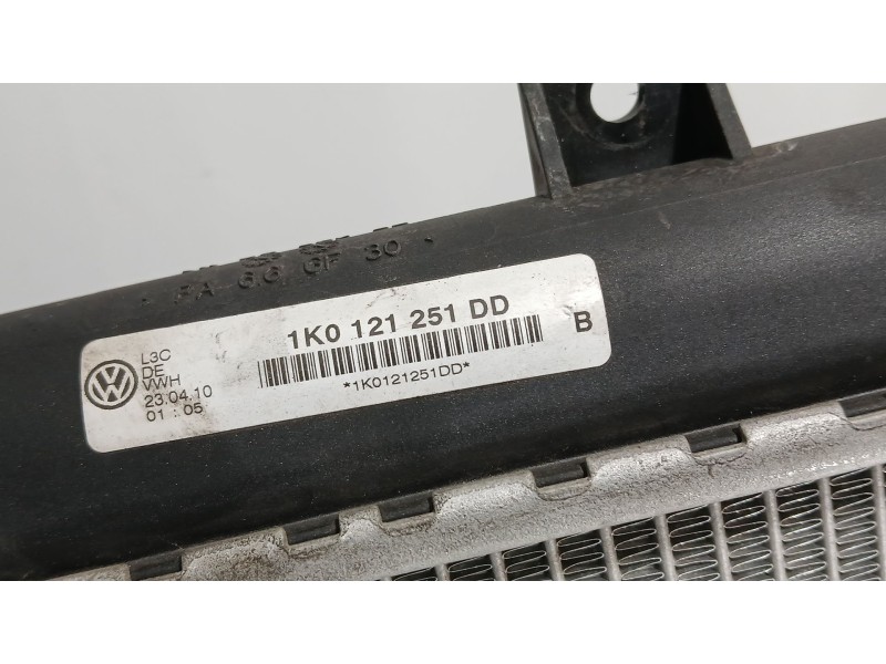 Recambio de radiador agua para volkswagen golf vi (5k1) 1.6 tdi referencia OEM IAM 1K0121251AB  