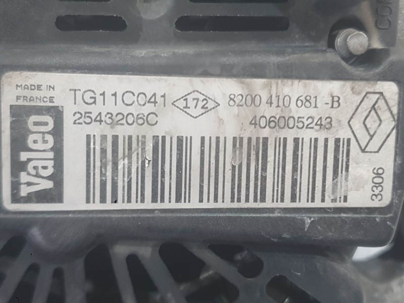 Recambio de alternador para renault megane ii (bm0/1_, cm0/1_) 1.5 dci (bm1e, cm1e) referencia OEM IAM 7711368356 8200667608 