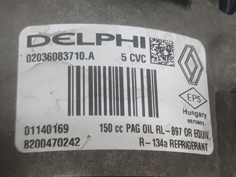 Recambio de compresor aire acondicionado para renault megane ii (bm0/1_, cm0/1_) 1.5 dci (bm1e, cm1e) referencia OEM IAM 8200316