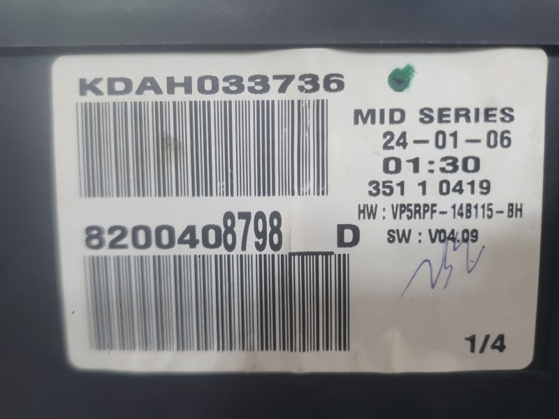 Recambio de cuadro instrumentos para renault megane ii (bm0/1_, cm0/1_) 1.5 dci (bm1e, cm1e) referencia OEM IAM 8200720313  