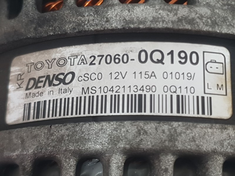 Recambio de alternador para toyota aygo (_b4_) 1.0 vvti (kgb40) referencia OEM IAM 270600Q190 270600Q180 