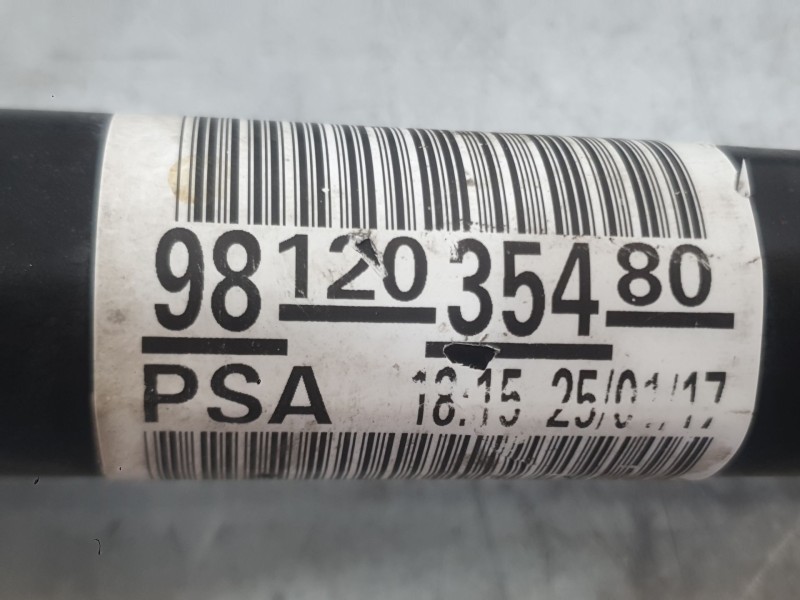 Recambio de transmision delantera derecha para citroën c-elysee (dd_) 1.6 bluehdi 100 referencia OEM IAM 9812035480 1613396080 