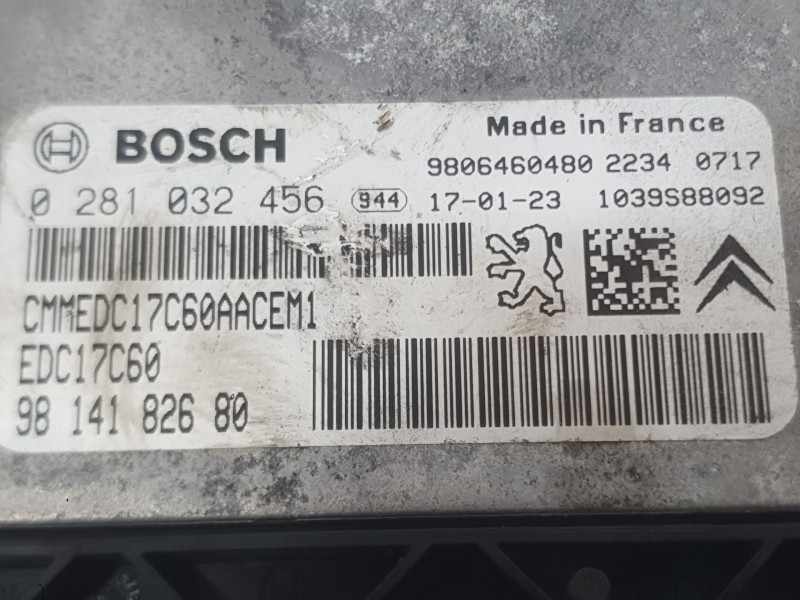 Recambio de centralita motor uce para citroën c-elysee (dd_) 1.6 bluehdi 100 referencia OEM IAM 1613425880  
