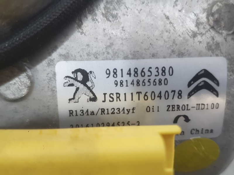 Recambio de compresor aire acondicionado para citroën c-elysee (dd_) 1.6 bluehdi 100 referencia OEM IAM 9814865380  