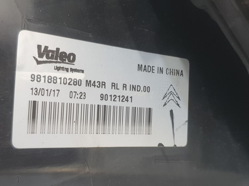 Recambio de piloto trasero derecho para citroën c-elysee (dd_) 1.6 bluehdi 100 referencia OEM IAM 9818810280  