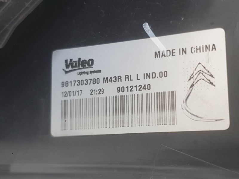 Recambio de piloto trasero izquierdo para citroën c-elysee (dd_) 1.6 bluehdi 100 referencia OEM IAM 9817303780  