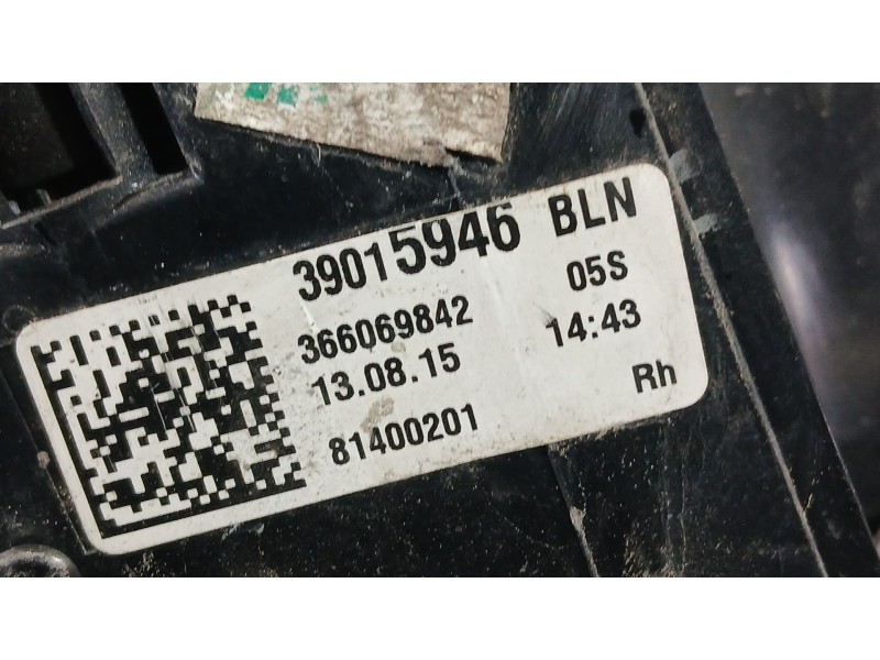 Recambio de piloto trasero derecho exterior para opel astra k (b16) 1.4 turbo (68) referencia OEM IAM 39099017  