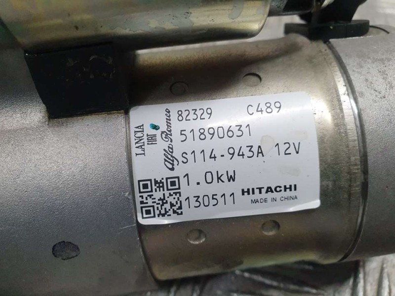 Recambio de motor arranque para fiat nuova 500 (150) lounge referencia OEM IAM 51890631 S114943A HITACHI