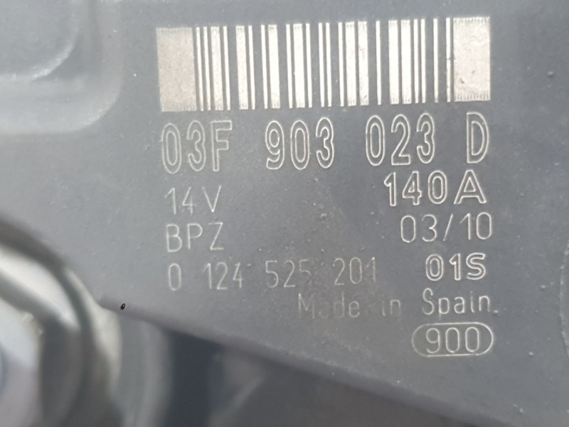 Recambio de alternador para volkswagen golf vi (5k1) 1.2 tsi referencia OEM IAM 03F903023DX 03F903023J 