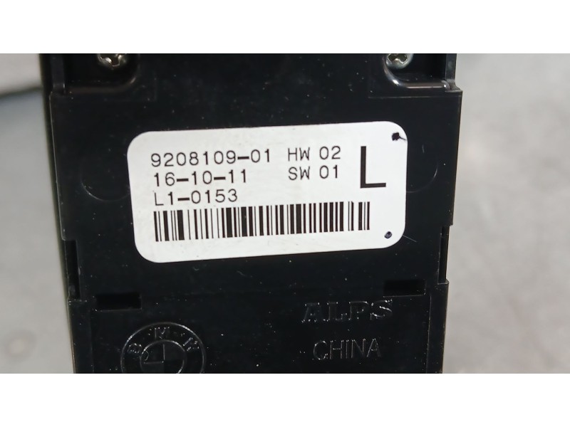 Recambio de mando elevalunas delantero izquierdo para bmw 1 (f20) 118 d referencia OEM IAM 61319208109 C/MANDO RETROVISOR 