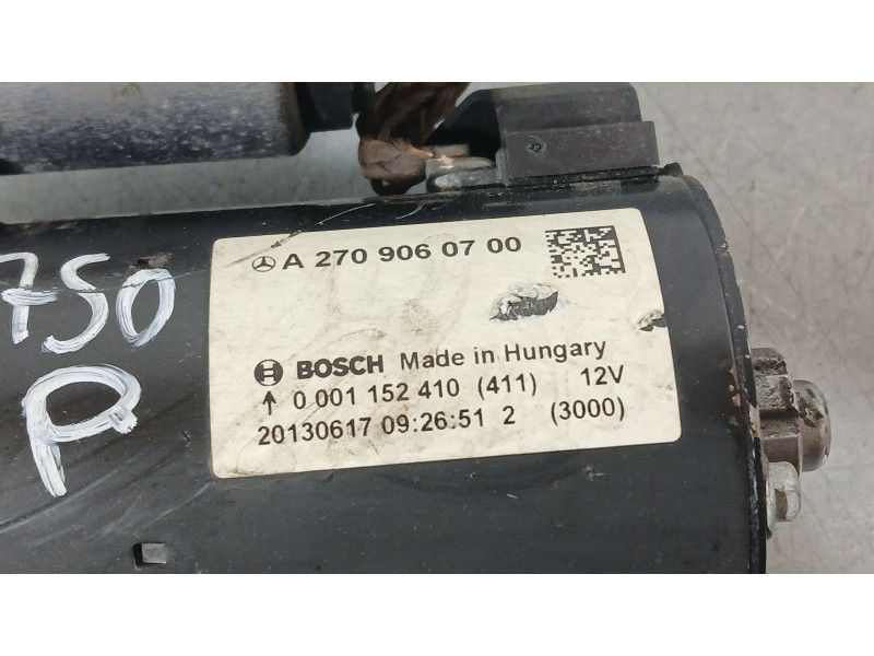 Recambio de motor arranque para mercedes-benz cla (w117) cla 200 referencia OEM IAM A2709060700 BOSCH 0001152410 