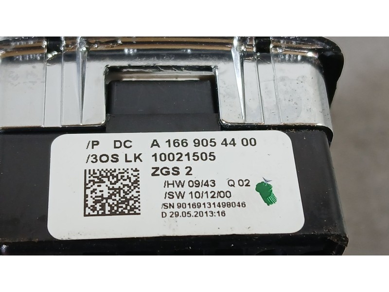 Recambio de mando elevalunas delantero izquierdo para mercedes-benz cla (w117) cla 200 referencia OEM IAM A1669054400 C/MANDO RE