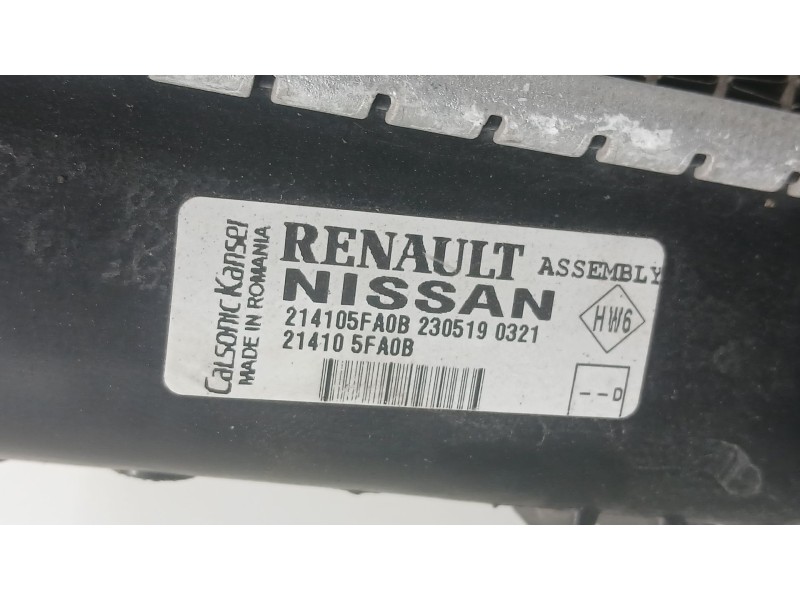 Recambio de radiador agua para nissan micra v (k14) 1.0 ig-t 100 referencia OEM IAM 214105FA0B  