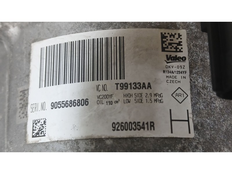 Recambio de compresor aire acondicionado para nissan micra v (k14) 1.0 ig-t 100 referencia OEM IAM 9260000Q0F  