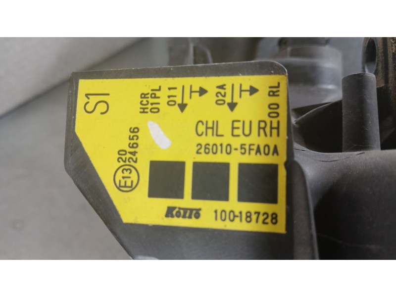 Recambio de faro derecho para nissan micra v (k14) 1.0 ig-t 100 referencia OEM IAM 260105FA0A  