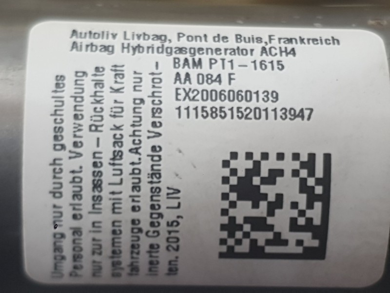 Recambio de airbag cortina delantero derecho para ford focus iii 1.0 ecoboost referencia OEM IAM 1866374  