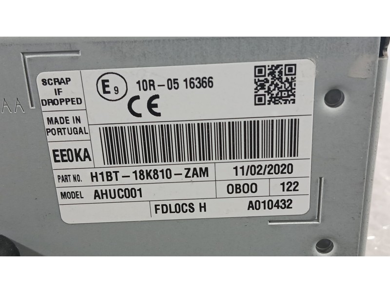 Recambio de sistema audio / radio para ford puma (j2k, cf7) 1.0 ecoboost mhev referencia OEM IAM M1BT18K810ZNA  