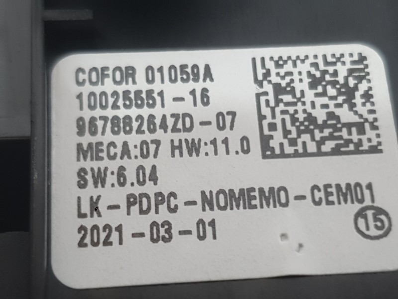 Recambio de mando elevalunas delantero izquierdo para peugeot 2008 ii (ud_, us_, uy_, uj_, ur_, uc_) 1.5 bluehdi 110 (udyhsk) re