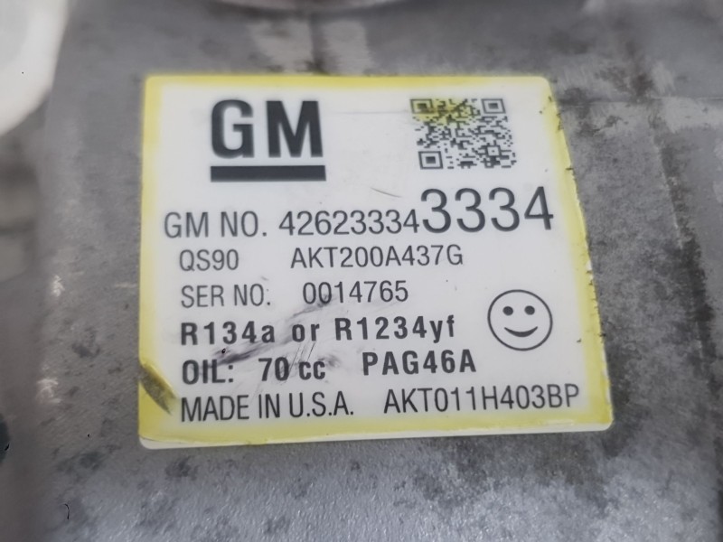 Recambio de compresor aire acondicionado para opel mokka / mokka x (j13) 1.4 lpg (_76) referencia OEM IAM 95530003 42698426 