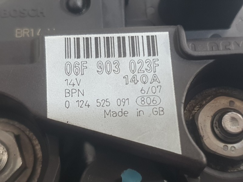 Recambio de alternador para audi a3 sportback (8pa) 2.0 tdi 16v referencia OEM IAM 06F903023FX 06F903023F 