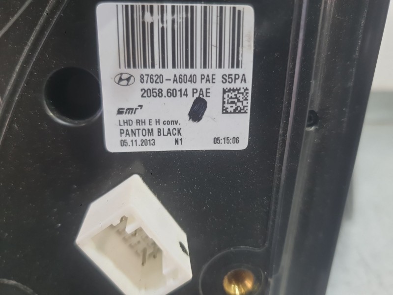 Recambio de retrovisor derecho para hyundai i30 (gd) 1.4 referencia OEM IAM 87620A6000 ELECTRICO. ROZADO 
