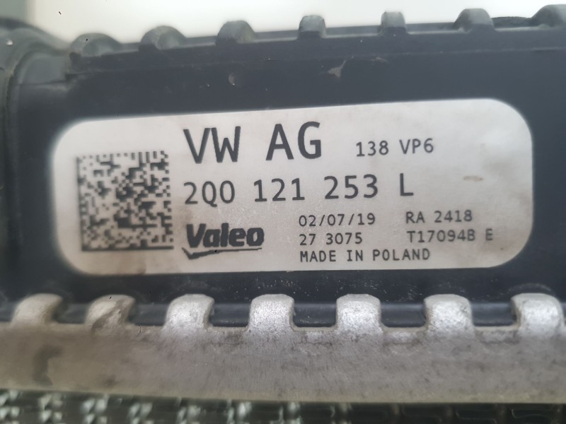 Recambio de radiador agua para seat ibiza v (kj1, kjg) 1.0 tsi referencia OEM IAM 2Q0121253K  