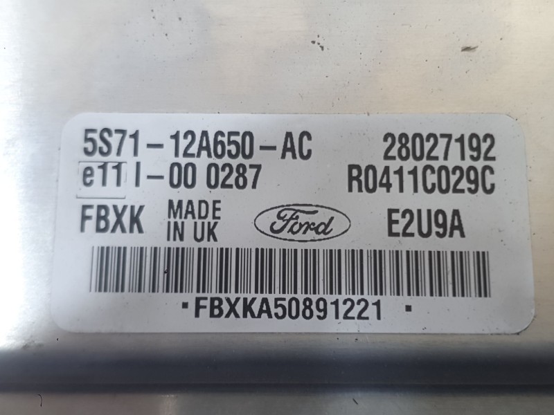 Recambio de centralita motor uce para ford mondeo iii (b5y) 2.2 tdci referencia OEM IAM 2U7A12A650BA  