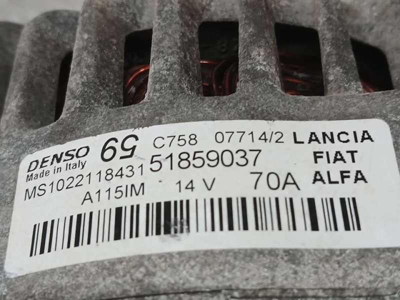 Recambio de alternador para alfa romeo mito (145) basis referencia OEM IAM 51859037 MS1022118431 DENSO