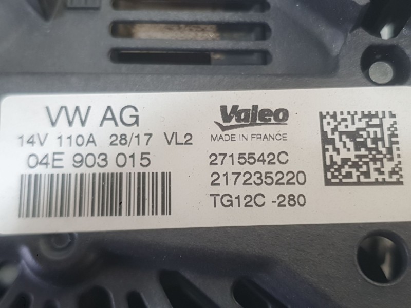 Recambio de alternador para seat arona (kj7, kjp) 1.0 tsi referencia OEM IAM 04E903015HX 05E903026Q 05E903026KX