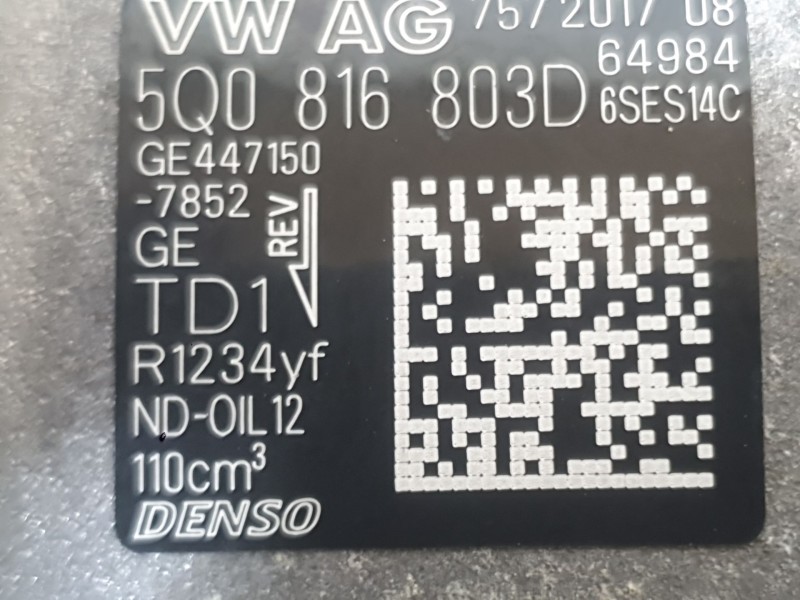 Recambio de compresor aire acondicionado para seat arona (kj7, kjp) 1.0 tsi referencia OEM IAM 5Q0816803H  