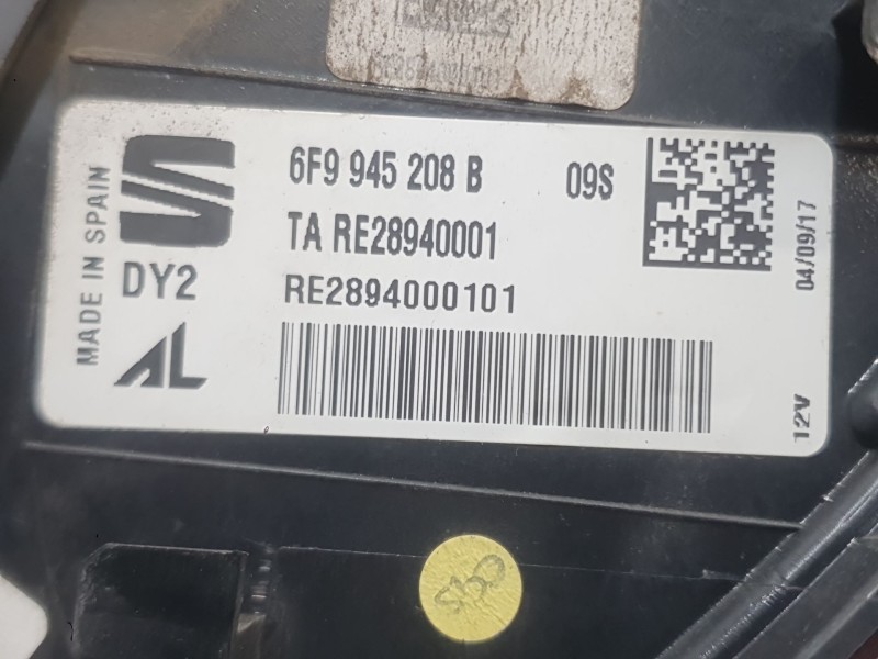 Recambio de piloto trasero derecho exterior para seat arona (kj7, kjp) 1.0 tsi referencia OEM IAM 6F9945096B  
